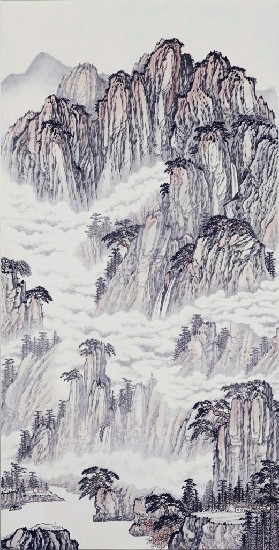 藏品:黃山松雲通景圖的(4)張圖片