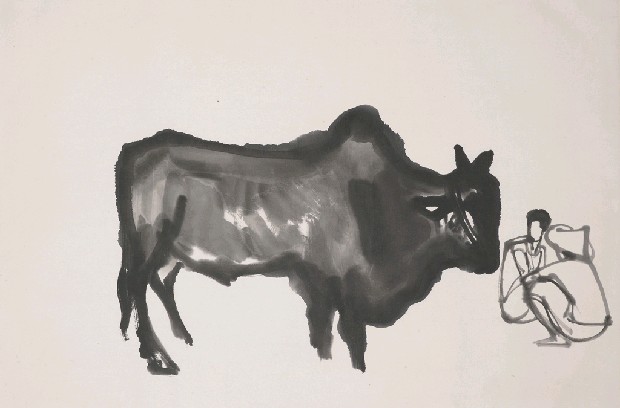 牛(墨色)的焦點圖
