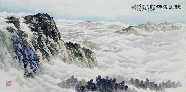 山水(三)-祝山雲海的焦點圖