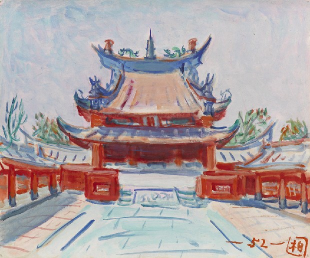 台南孔廟大成殿的焦點圖