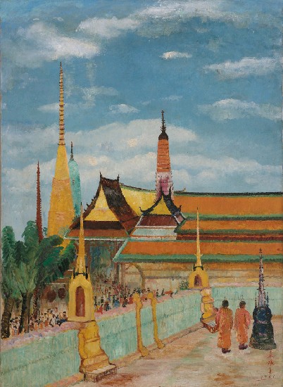 泰國神廟的焦點圖