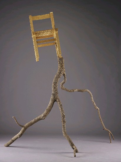 樹枝椅子的焦點圖
