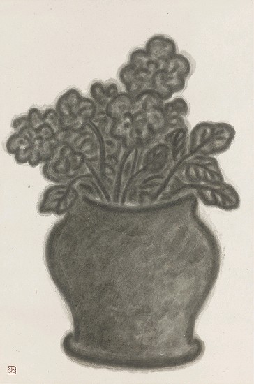 甕與植物II的焦點圖