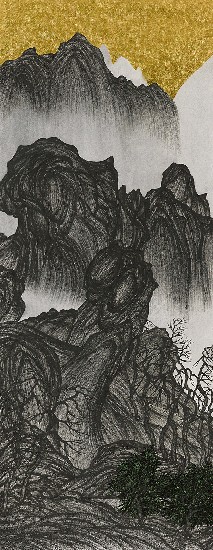 藏品:腦殘遊記- 臨趙伯駒「江山秋色圖」的(4)張圖片
