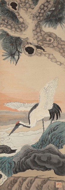 藏品:Pine and Cranes (quadriptych)的(4)張圖片