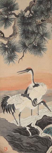 藏品:Pine and Cranes (quadriptych)的(5)張圖片