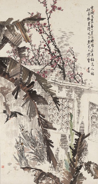 藏品:Imitating Hsu Wei’s Painting of Japanese Banana and Plum Blossom的(1)張圖片