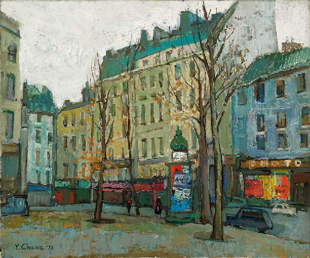 巴黎街景的焦點圖