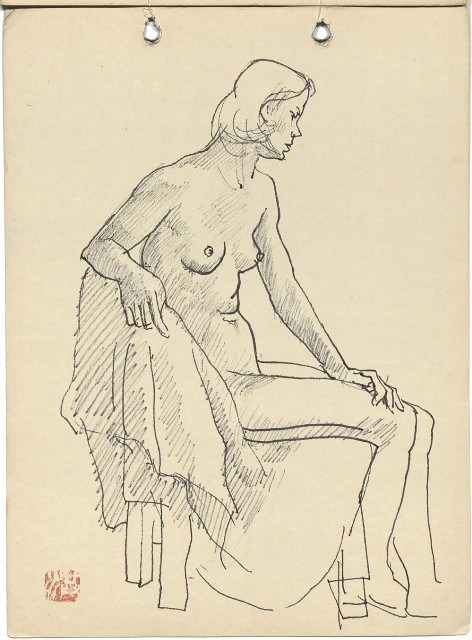 藏品:藝專教室裸女、學生速寫(冊05)的(3)張圖片