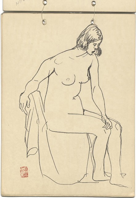 藏品:藝專教室裸女、學生速寫(冊05)的(19)張圖片