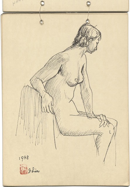 藏品:藝專教室裸女、學生速寫(冊05)的(20)張圖片