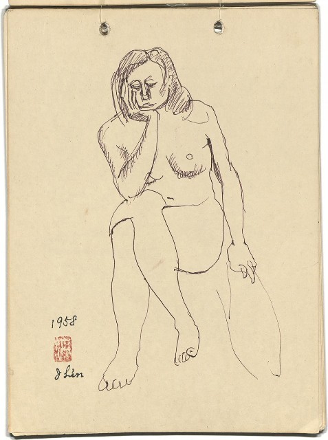 藏品:藝專教室裸女、學生速寫(冊05)的(41)張圖片