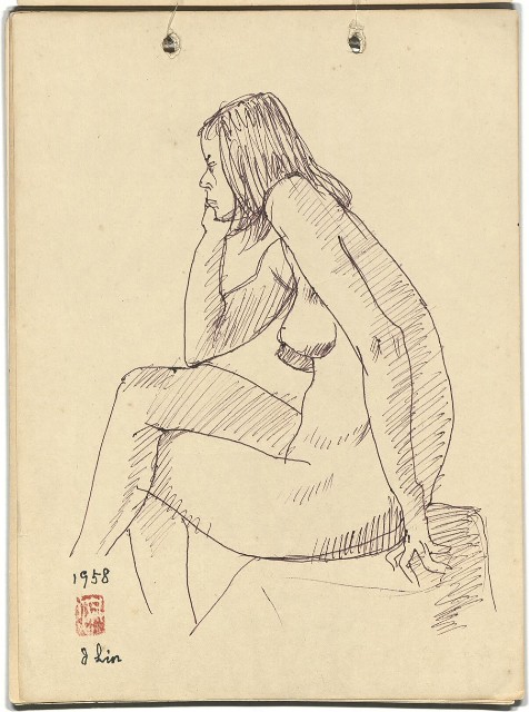 藏品:藝專教室裸女、學生速寫(冊05)的(44)張圖片