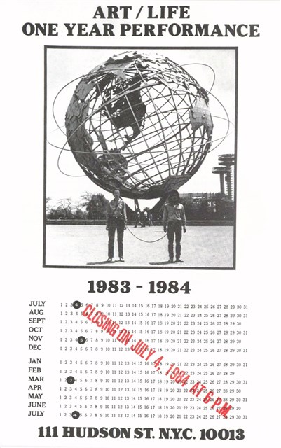 藏品:藝術/生活 一年行為表演1983–1984的(7)張圖片