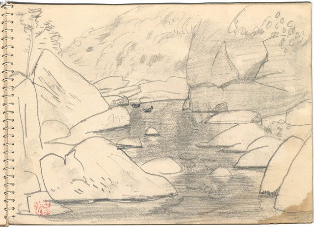 藏品:藝專 裸女、河邊速寫的(3)張圖片