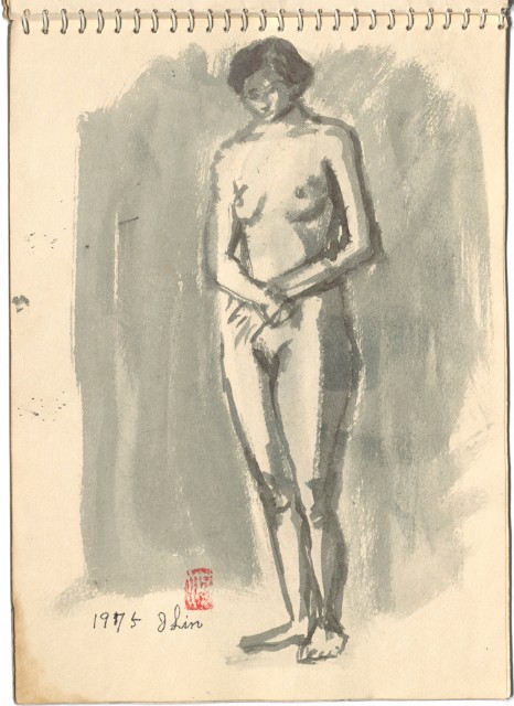 藏品:藝專 裸女、河邊速寫的(6)張圖片