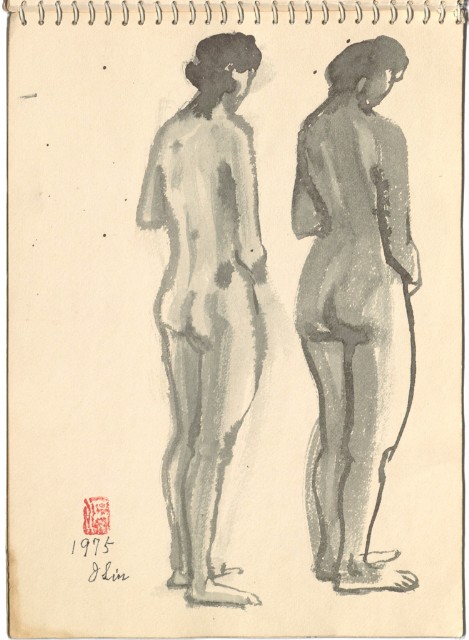 藏品:藝專 裸女、河邊速寫的(7)張圖片