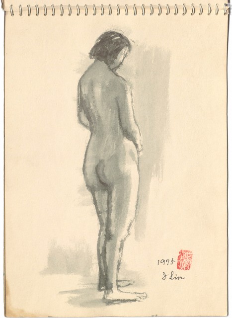 藏品:藝專 裸女、河邊速寫的(10)張圖片